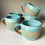 Thumbnail: Stoneware mugs in peacock blue