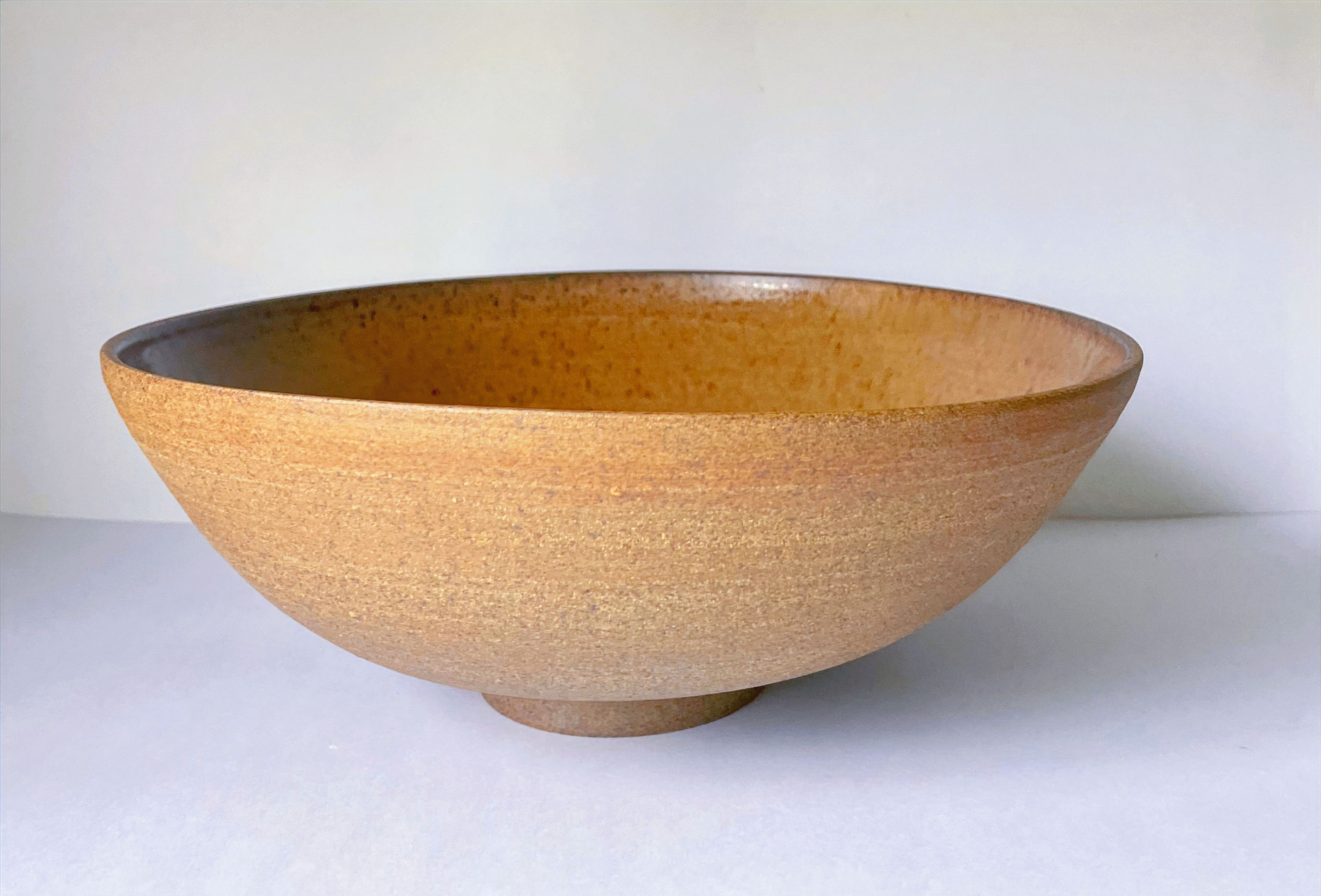 Stoneware bowl in speckled nut brown glaze