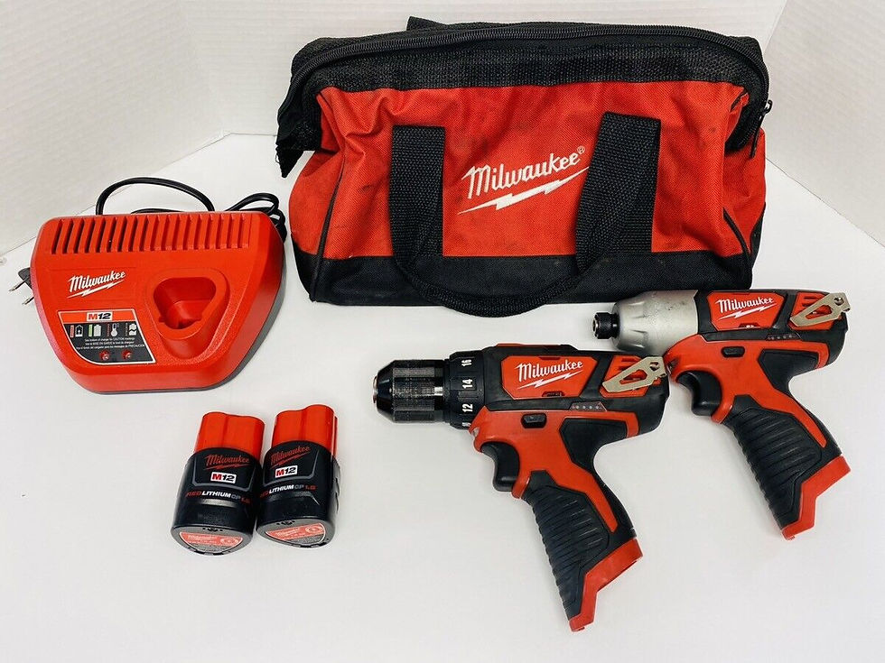 Milwaukee M12 2494-22 12V Cordless Drill Driver/Impact Driver 2-Tool (PD7004650)