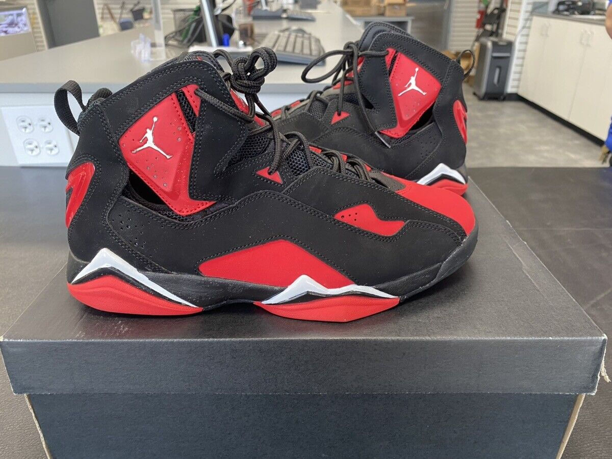 Nike Jordan True Flight Black/Red Basketball Shoes CU4933-001 Men's  (PD6001280)