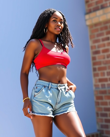 create an image of shorts for black women.jpg