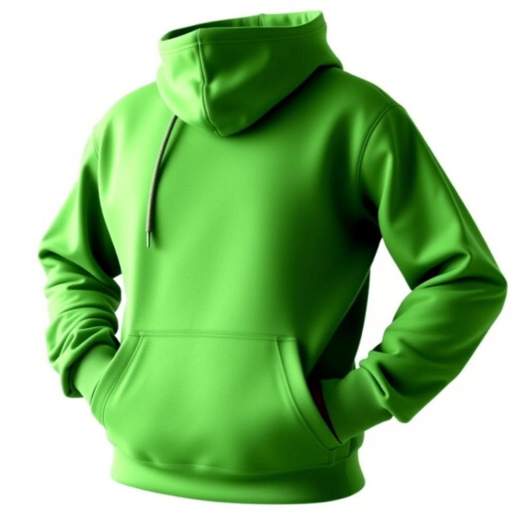 green hoodie