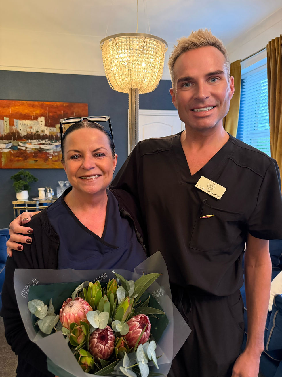 Kym Crawford RM Graduating at The Aesthetic Surgery | Durham with owner Lee Jameson