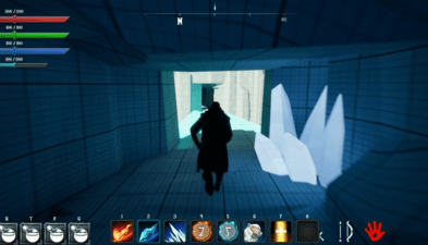 After shattering the crystal, I create a magical bridge for players as reward and to prevent backtracking.