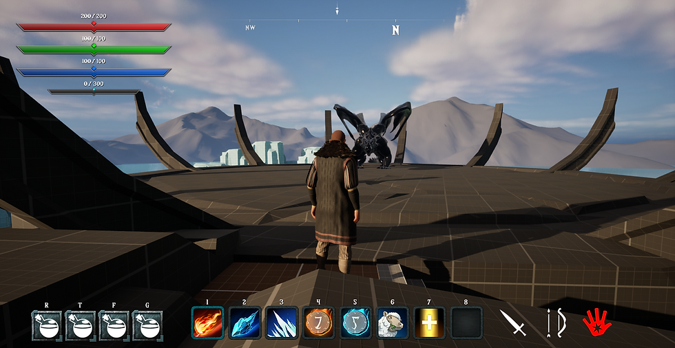 Finally, players follow the critical path to the level's finale: an encounter with the black dragon.