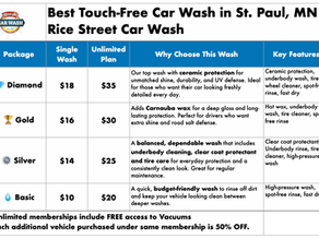🚘 Touch-Free Automatic Wash Packages at Rice Street Car Wash
