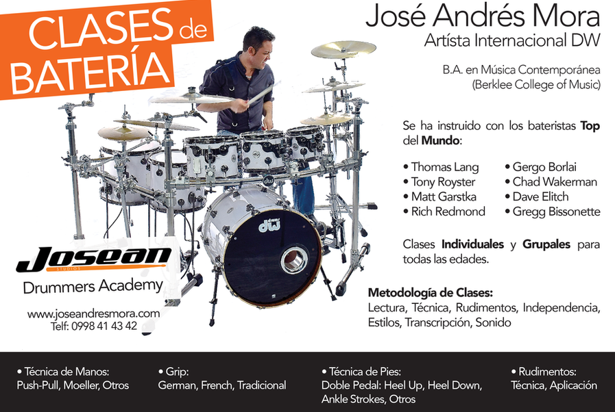 clases de bateria quito, joseandrummers academy, jose andes mora, bateristas del ecuador