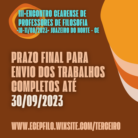 Envio dos Trabalhos Completos
