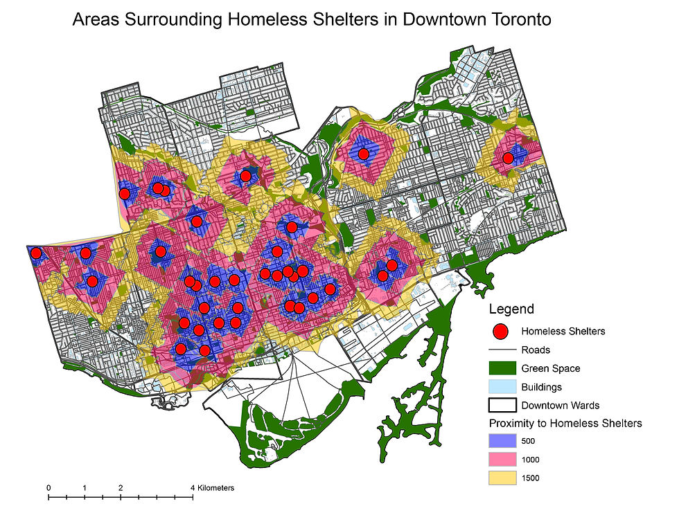 Service Areas of Toronto- GIS