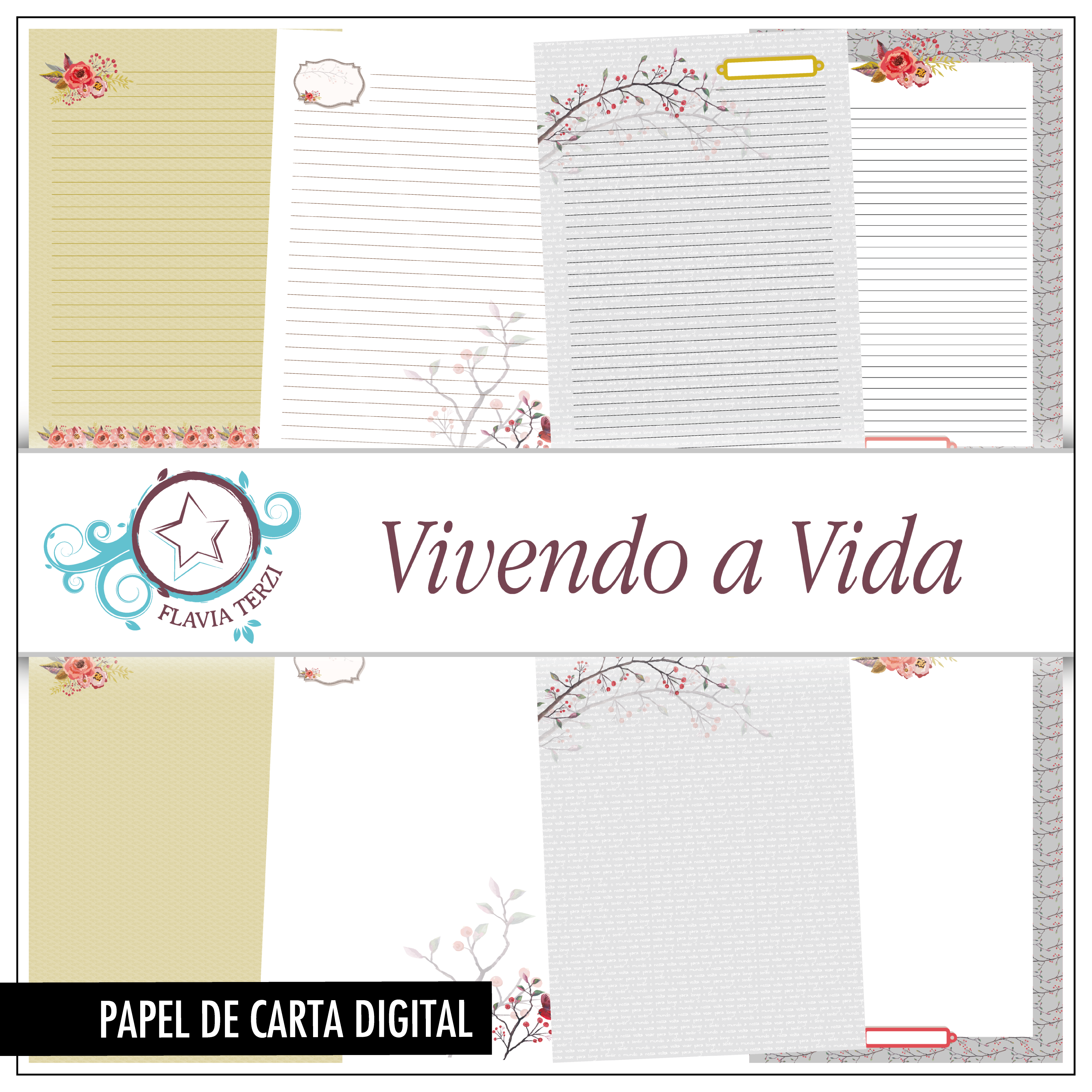 Vivendo A Vida | Papel de Carta
