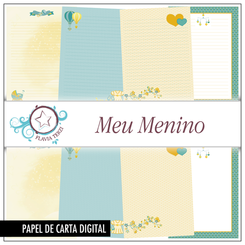 Meu Menino | Papel de Carta | Loja Flavia Terzi