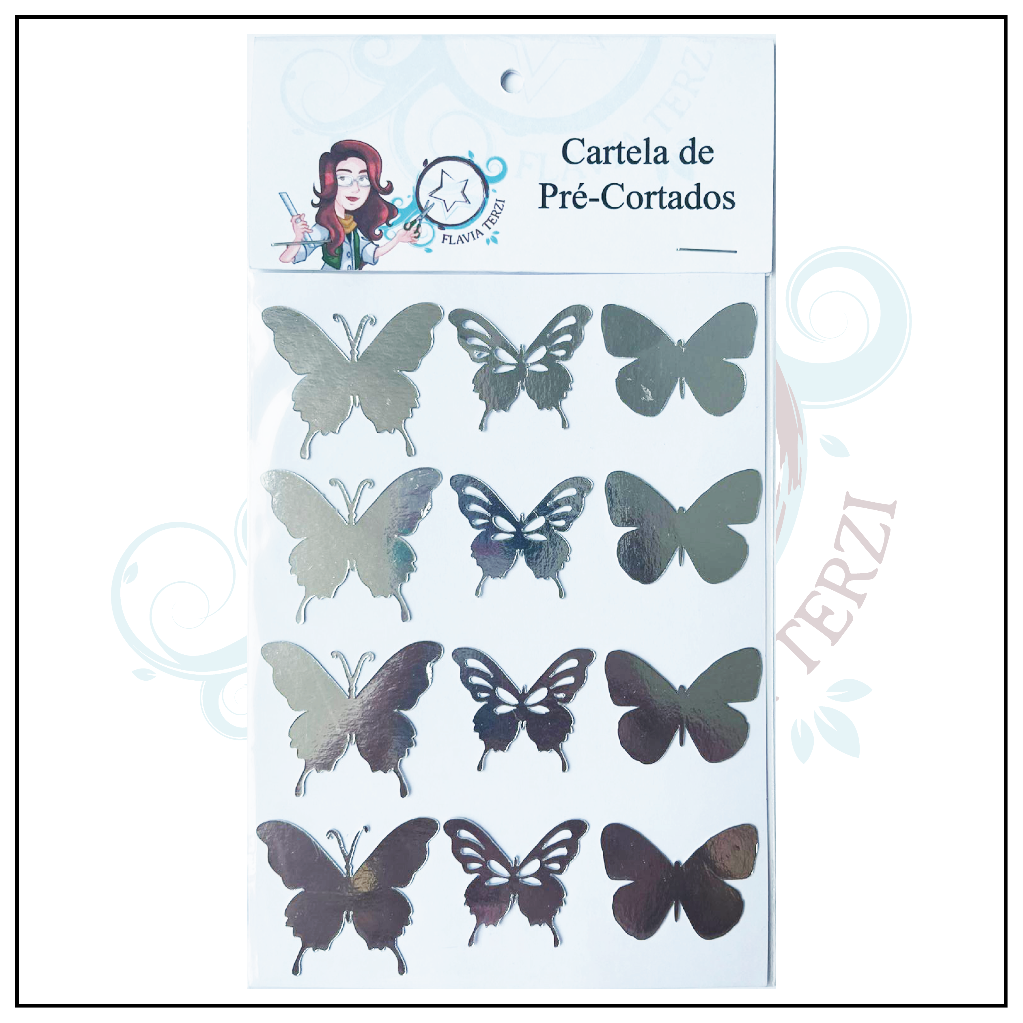 Borboleta Prateada - Pré-cortados