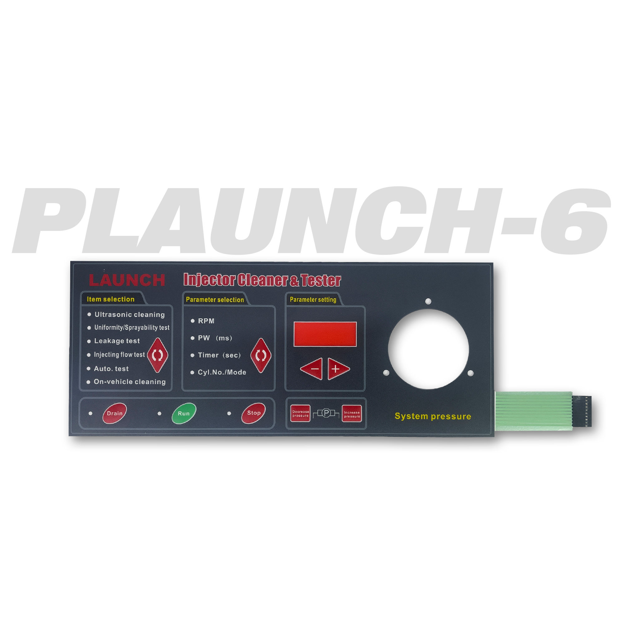 PLAUNCH-6 PANEL CALCOMANIA TECLADO PRINCIPAL SISTEMAS LAUNCH 6 INYECTORES