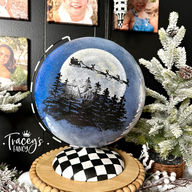 winter wonderland vintage globe by Traceys Fancy
