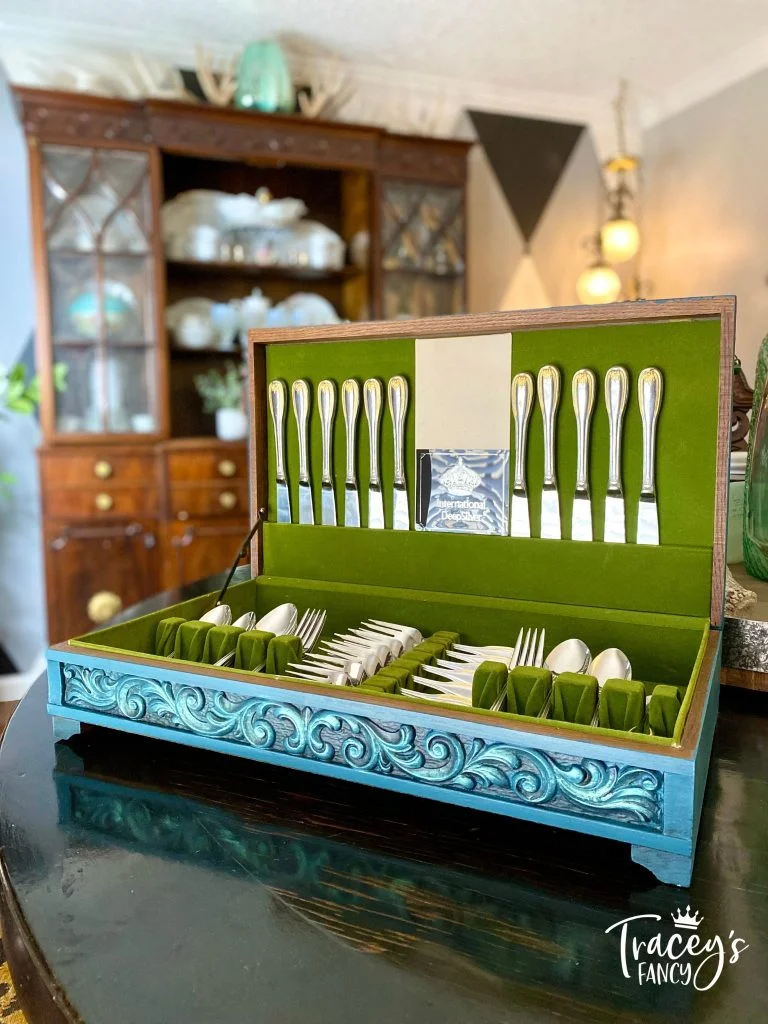 vintage silverware box by Traceys Fancy