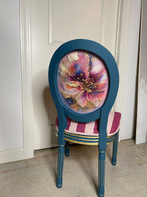 painted chair retreat at home participant chair creation