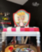 Hand Painted Whimsical Nutcracker Chair by Traceys Fancy working on red stripes