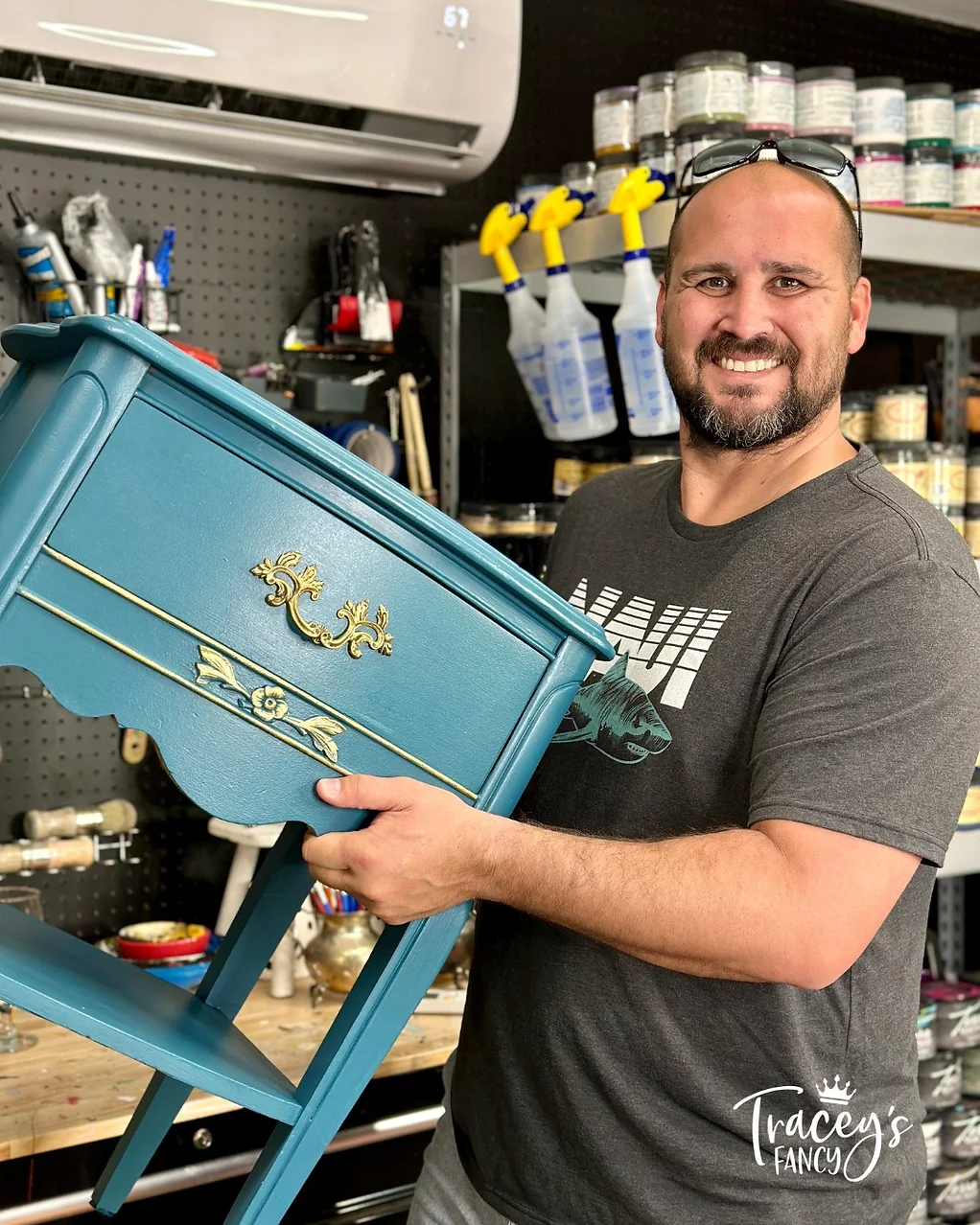 Antebellum Blue Nightstand