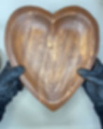 wooden bowl after one coat of gel stain in chestnut by Traceys Fancy