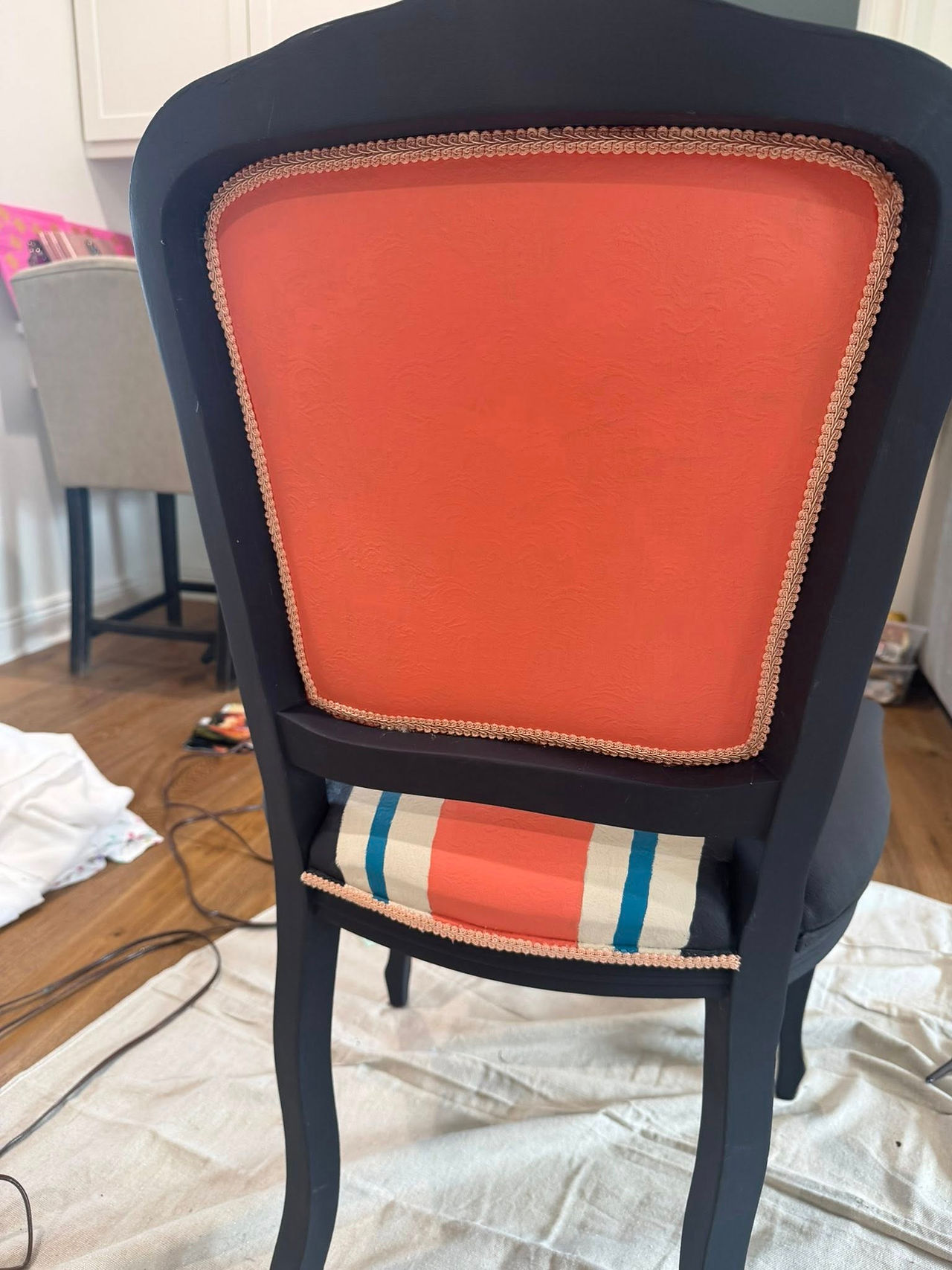 painted chair retreat at home participant chair creation