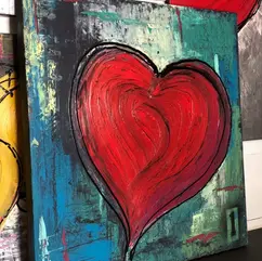 Textured Heart by Traceys Fancy
