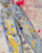 Hand Painted Senior Denim Overalls by Traceys Fancy