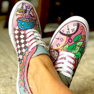 whimsical canvas shoes by Traceys Fancy