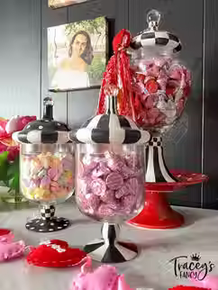 Whimsical Painted Candy Jar by Traceys Fancy
