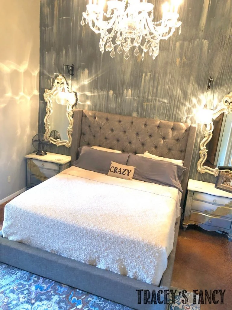 Rain Washed Mural Master Bedroom Makeover