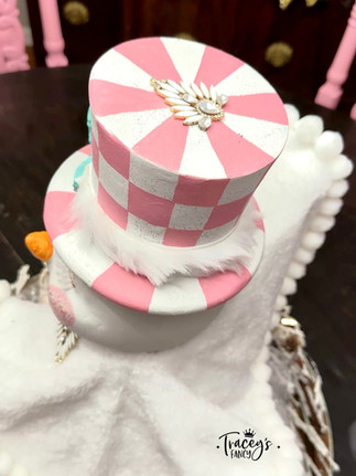 cotton candy pink top hat