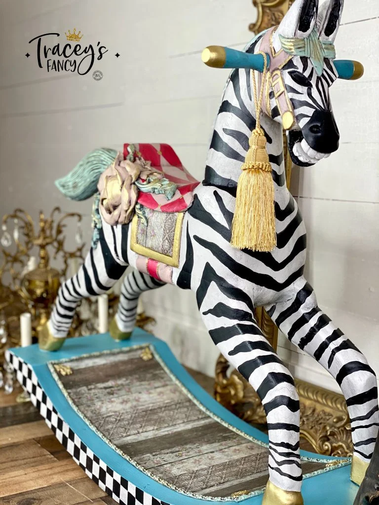 rocking zebra horse by Traceys Fancy