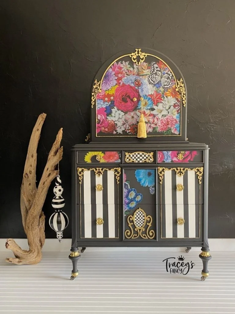 Whimsical Wonderland design transfer vanity by Traceys Fancy