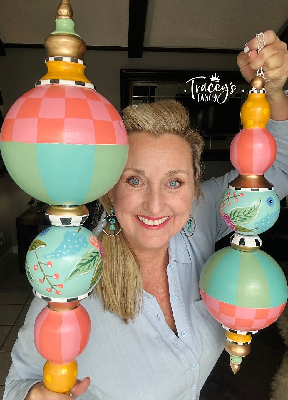 Anthropologie Floral Finial by Traceys Fancy