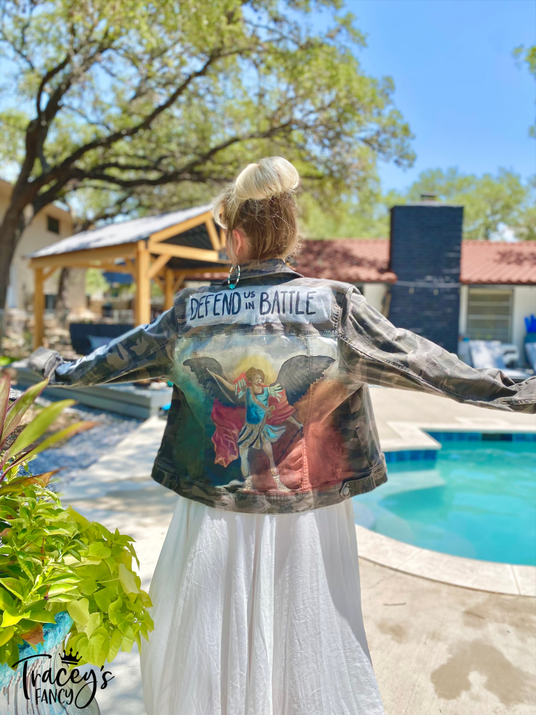 Guardian Angel Denim Jacket by Traceys Fancy