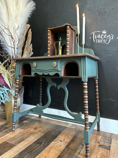 Painted Vintage Desk in Fall Colors by Traceys Fancy