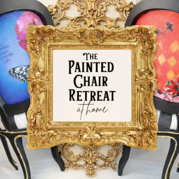 Decoupage Paper blended with paint on furniture