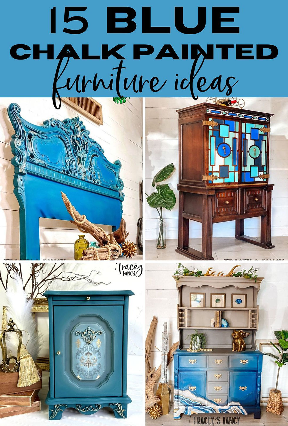 15 Blue Chalk Painted Furniture Ideas: a curated collection of hand painted furniture in shades of blue  