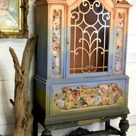 Floral Ombre China Cabinet by Traceys Fancy
