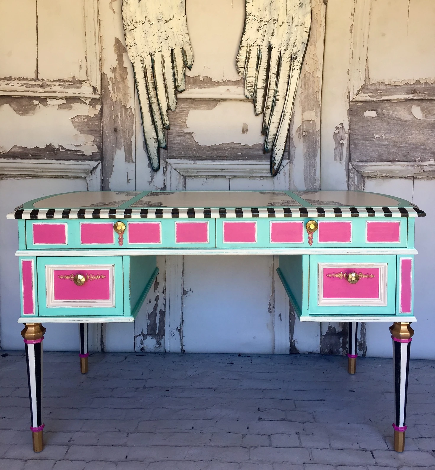 Whimsy Peony Glamour Desk by Traceys Fancy