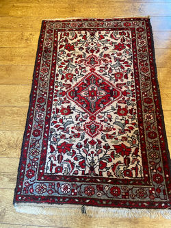 Middle Eastern Black & Red Rug
