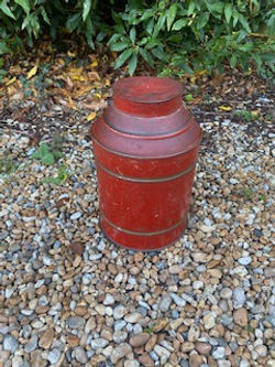 Red round Coffee/Tea Cannister