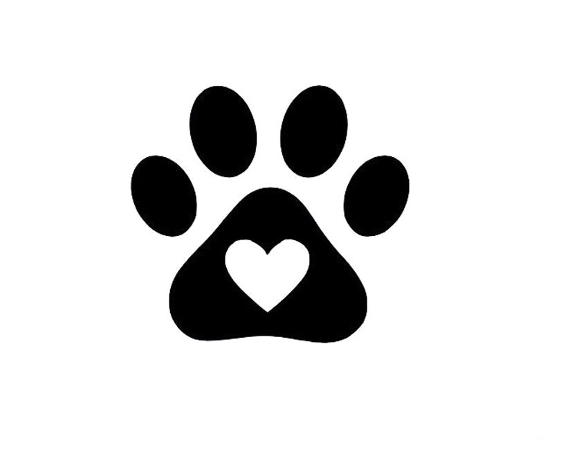 Paw Print Heart Pet Love