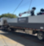 Edward Marine boat being transported for Commercial Marine Projects.