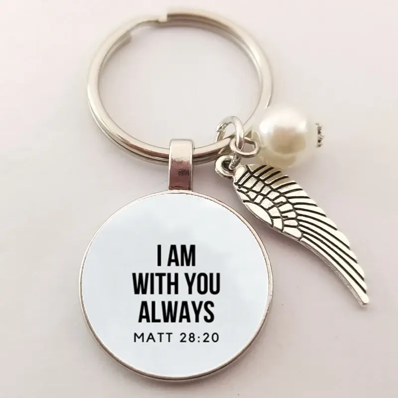 Thumbnail: Bible Verse Key Chain Faith Keychain Scripture Quote Christian