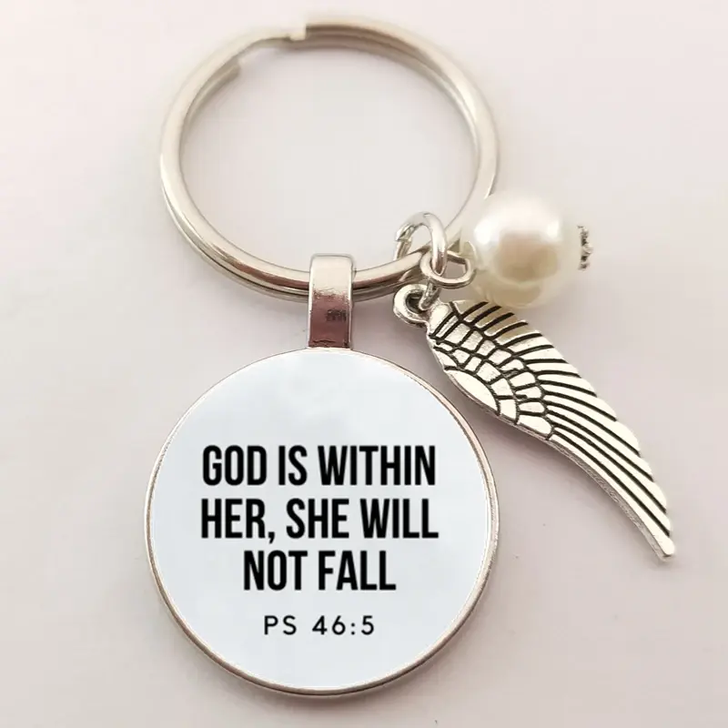 Thumbnail: Bible Verse Key Chain Faith Keychain Scripture Quote Christian