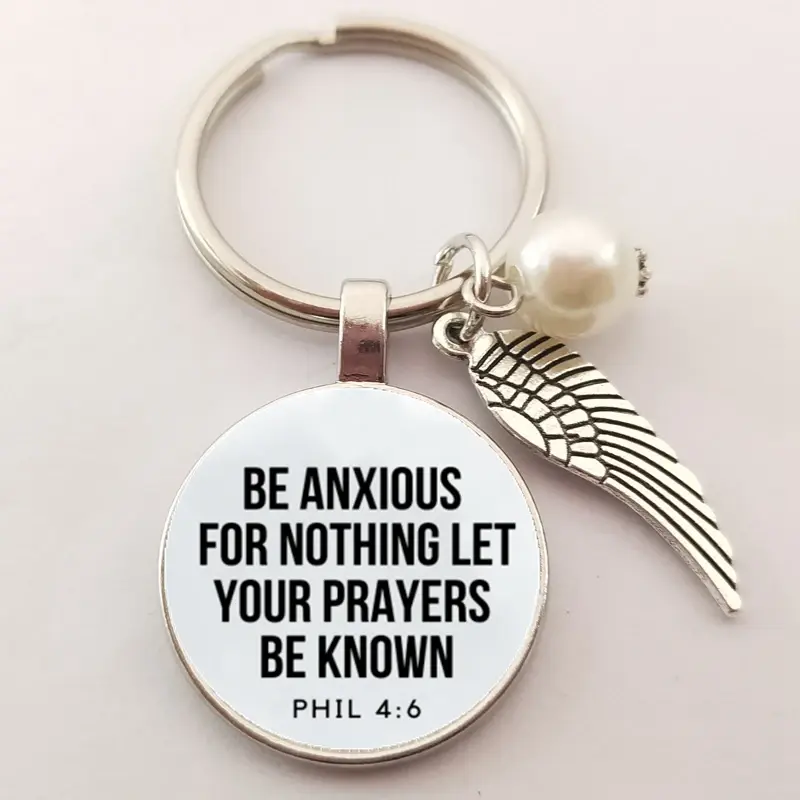 Thumbnail: Bible Verse Key Chain Faith Keychain Scripture Quote Christian