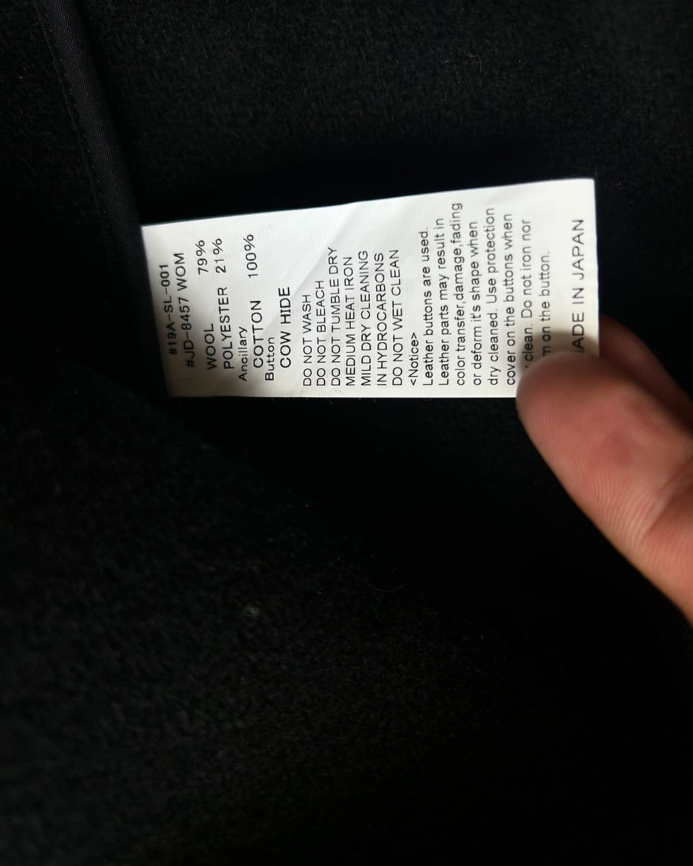 Thumbnail: Danton Japan Long Black Woollen Coat