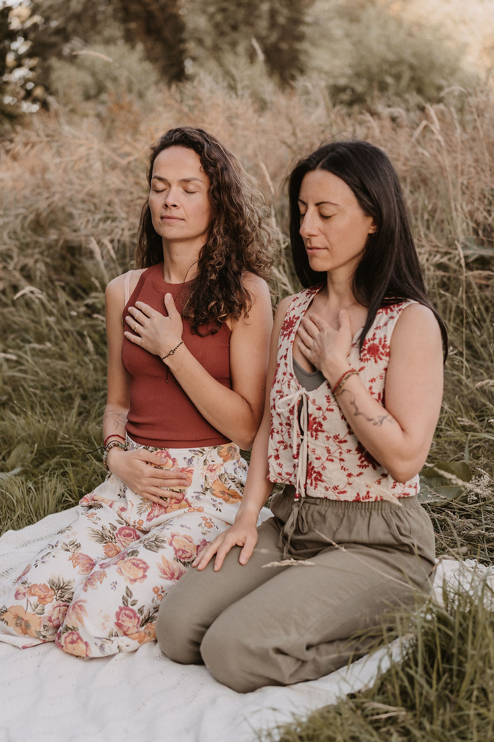 Tuning in together during a somatic breathwork session