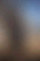 Une femme portant une petite robe noire est dehors, dans un jardin. Elle se tient de profil et remet ses cheveux derrière son oreille.