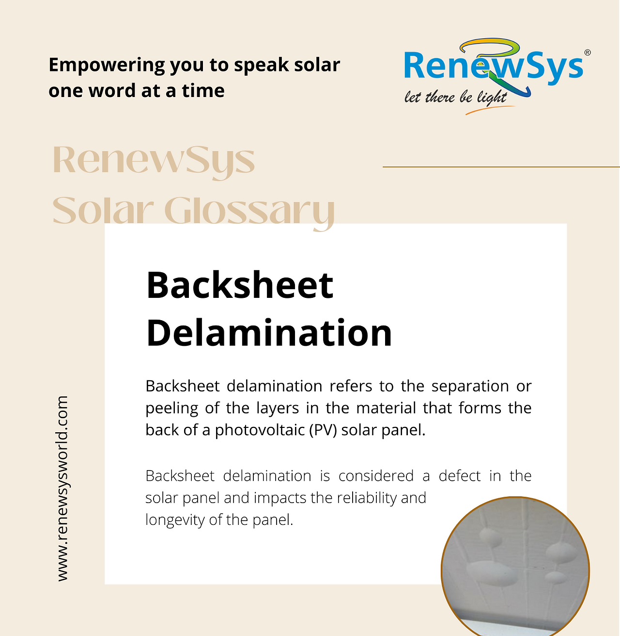 Backsheet Delamination